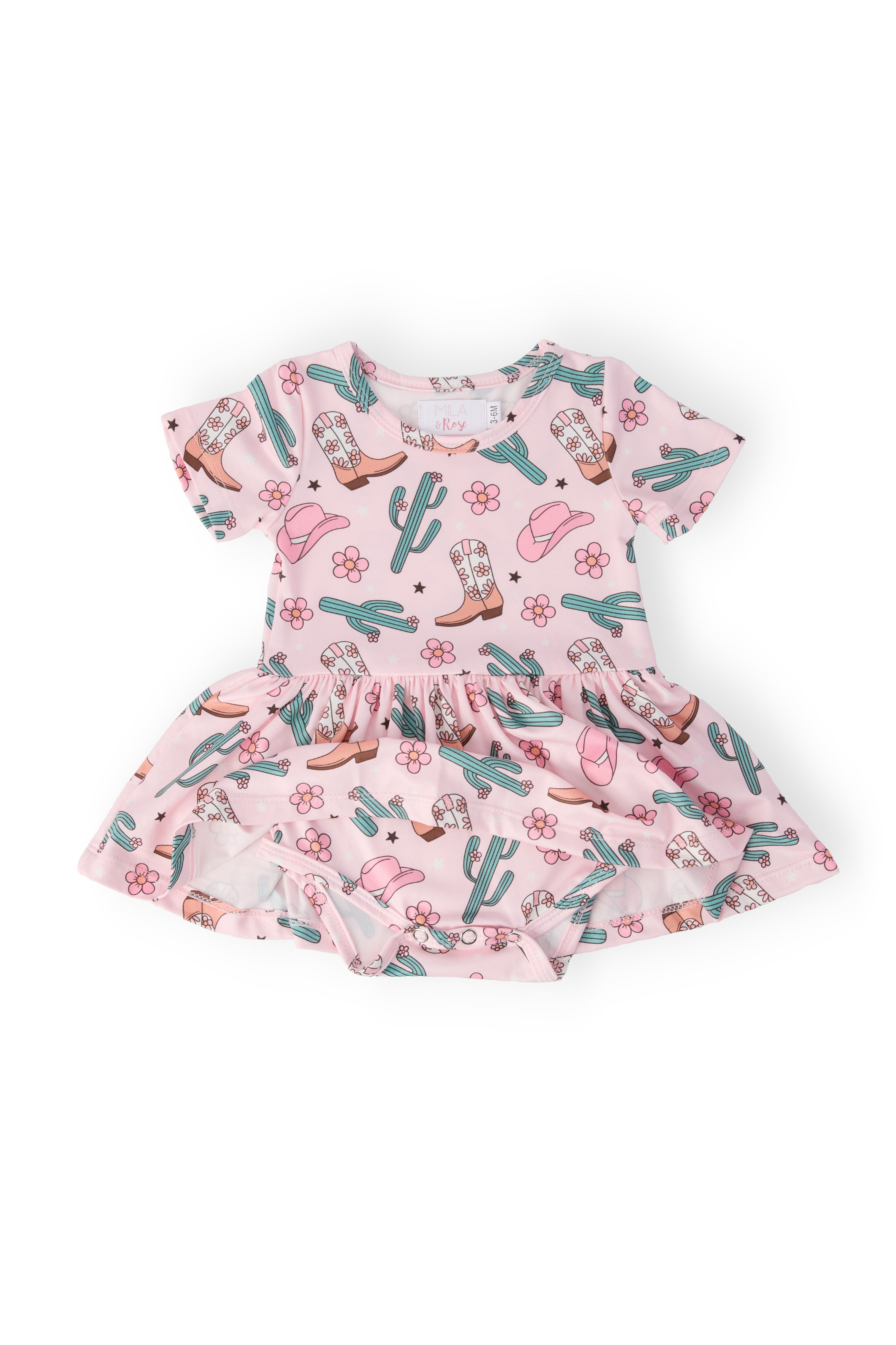 Cactus Cowgirl S/S Twirl Bodysuit - Aaria Tees Aaria Tees