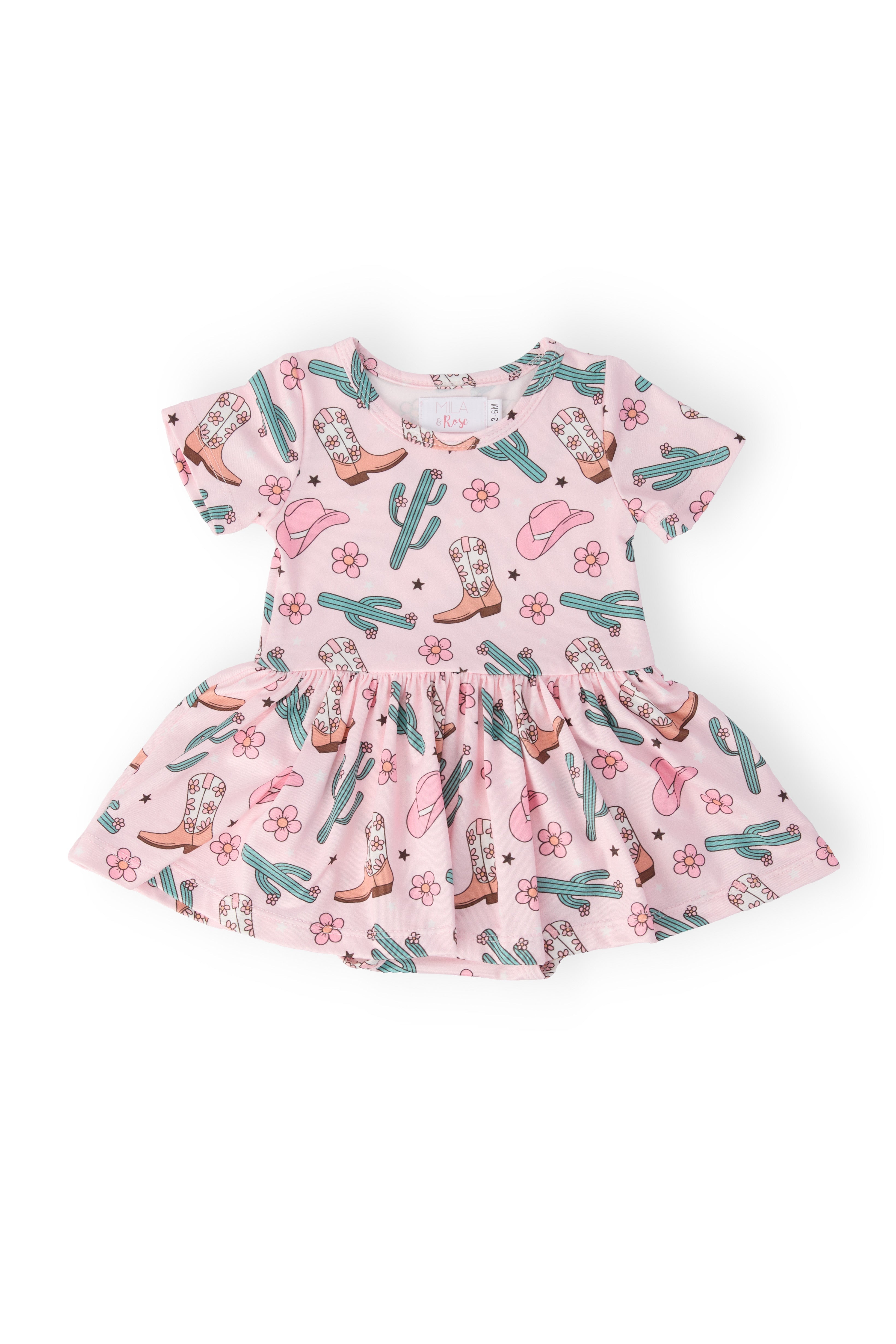 Cactus Cowgirl S/S Twirl Bodysuit - Aaria Tees Aaria Tees