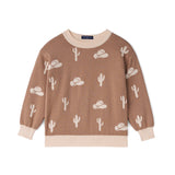 Cactus Knit Long Sleeve Crewneck Sweater - Aaria Tees Aaria Tees
