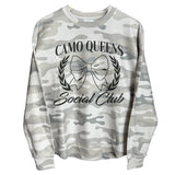 Camo Queens Social Club Grey (Front) Aaria Tees