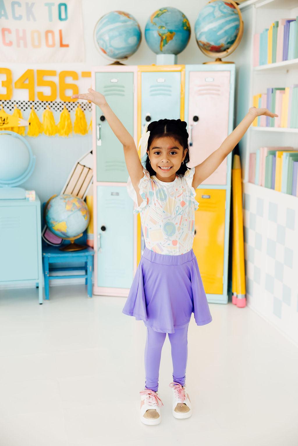 Campus Cutie S/S Ruffle Tee - Aaria Tees Aaria Tees