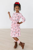 Candy Cane Cutie 3/4 Sleeve Pocket Twirl Dress - Aaria Tees Aaria Tees