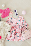 Candy Cane Cutie 3/4 Sleeve Pocket Twirl Dress - Aaria Tees Aaria Tees