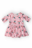 Candy Cane Cutie 3/4 Sleeve Twirl Bodysuit - Aaria Tees Aaria Tees