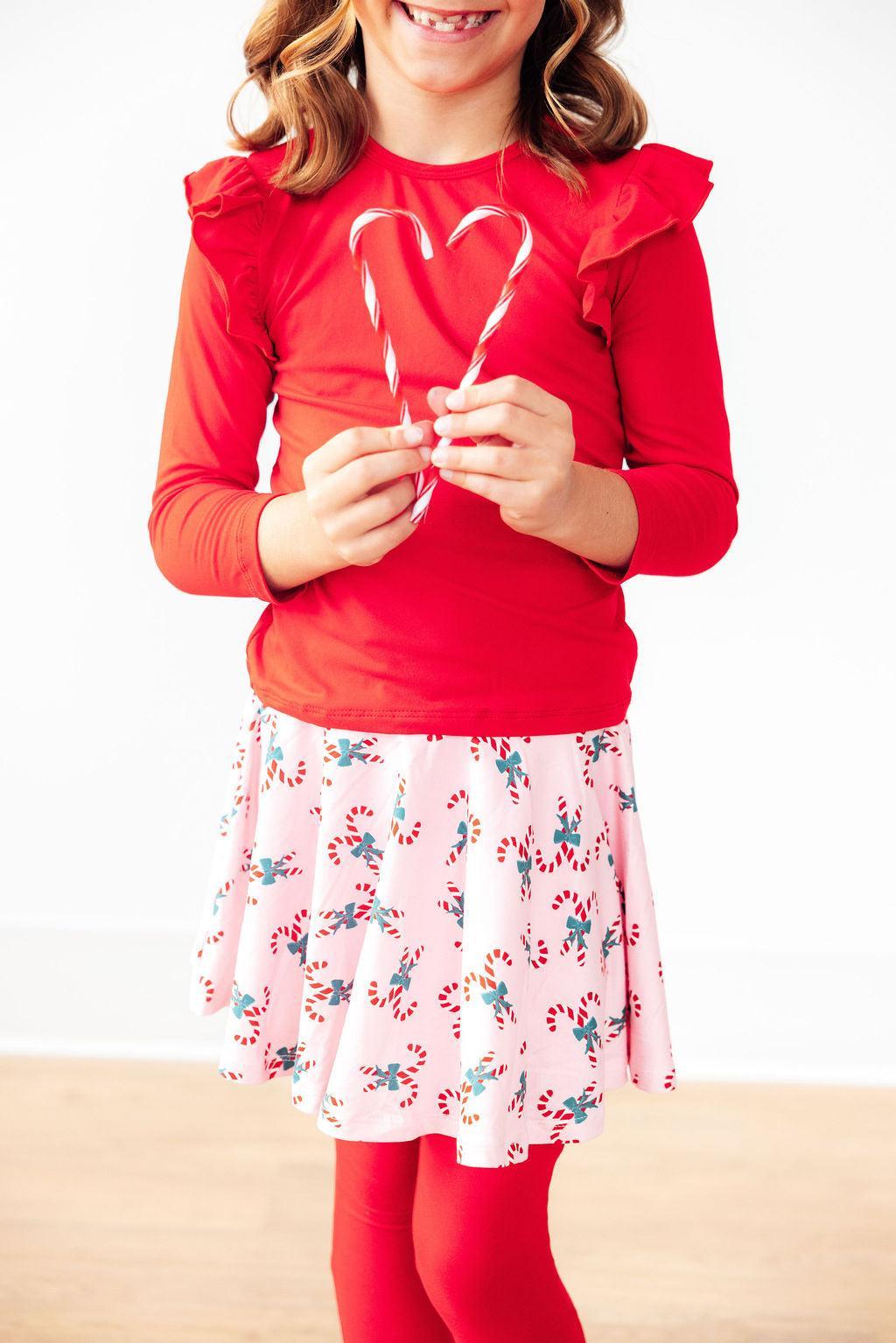 Candy Cane Cutie Twirl Skegging - Aaria Tees
