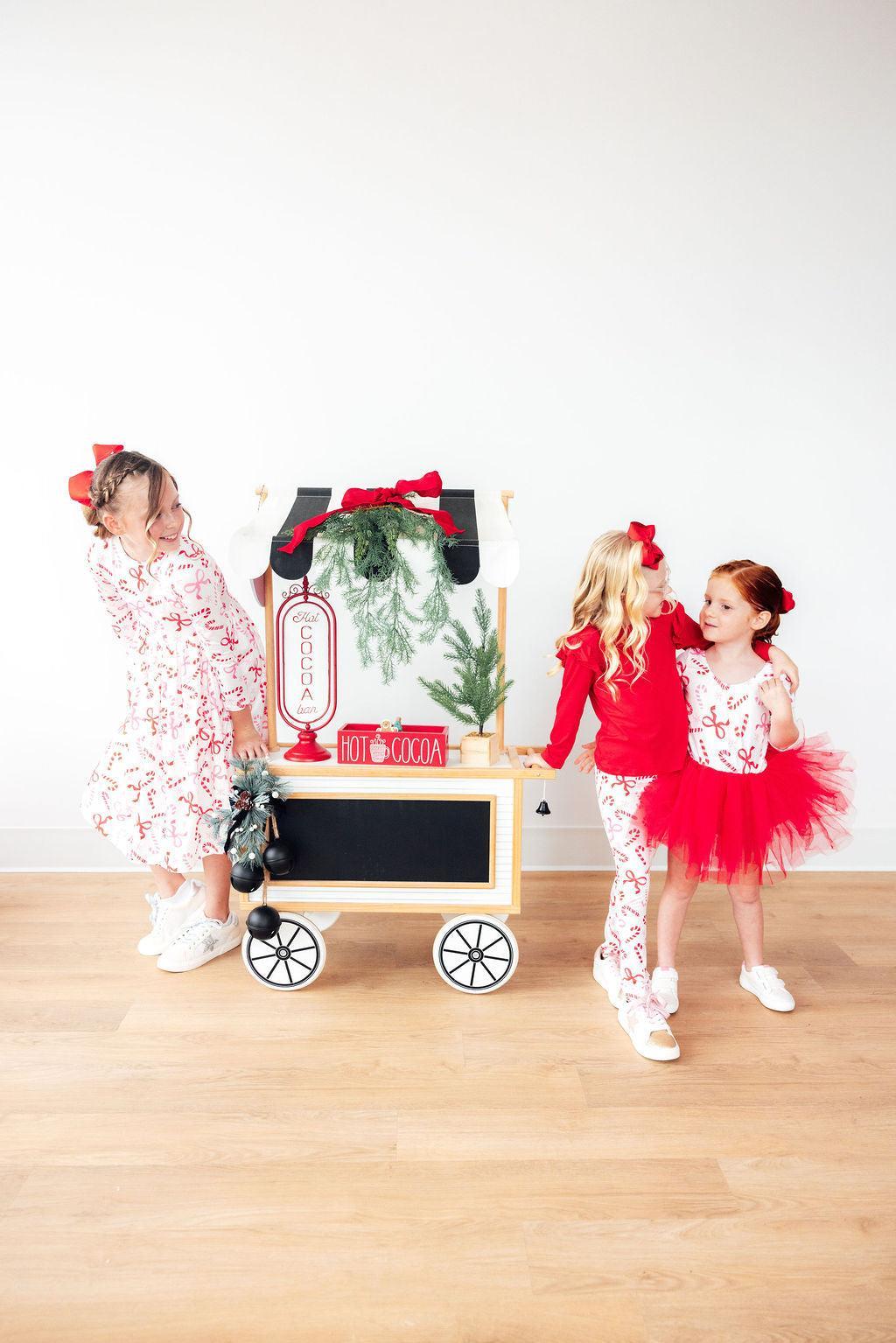 Candy Cane Lane 3/4 Tutu Leotard - Aaria Tees Aaria Tees