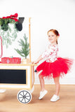 Candy Cane Lane 3/4 Tutu Leotard - Aaria Tees Aaria Tees