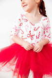 Candy Cane Lane 3/4 Tutu Leotard - Aaria Tees Aaria Tees