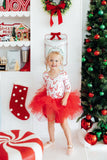Candy Cane Lane 3/4 Tutu Leotard - Aaria Tees Aaria Tees
