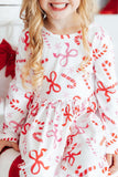 Candy Cane Lane L/S Pocket Twirl Dress - Aaria Tees Aaria Tees