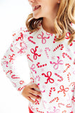 Candy Cane Lane L/S Ruffle Tee - Aaria Tees Aaria Tees
