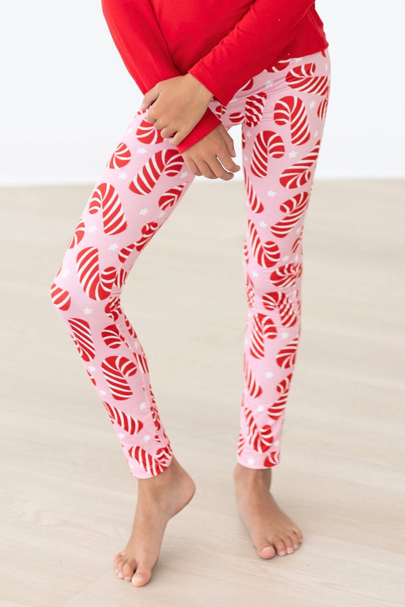 Candy Canes Leggings - Aaria Tees Aaria Tees