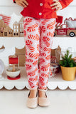 Candy Canes Leggings - Aaria Tees Aaria Tees