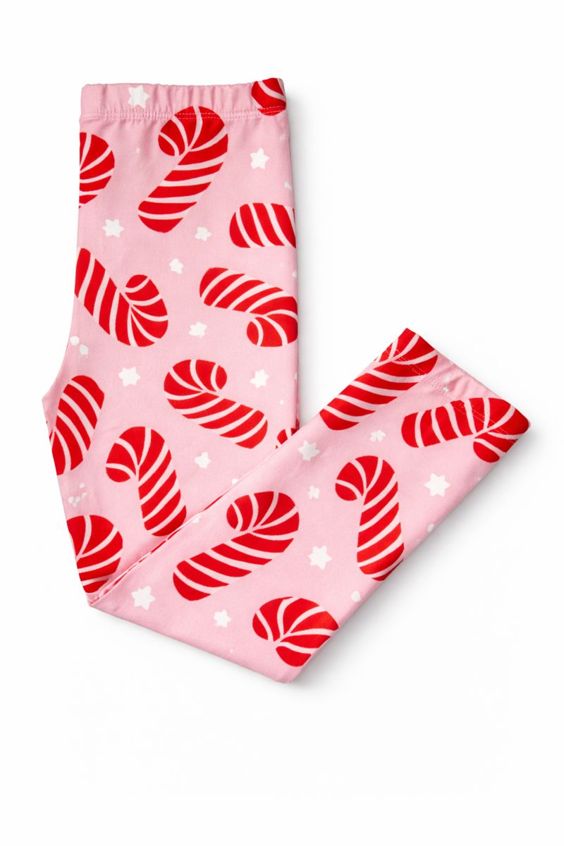 Candy Canes Leggings - Aaria Tees Aaria Tees