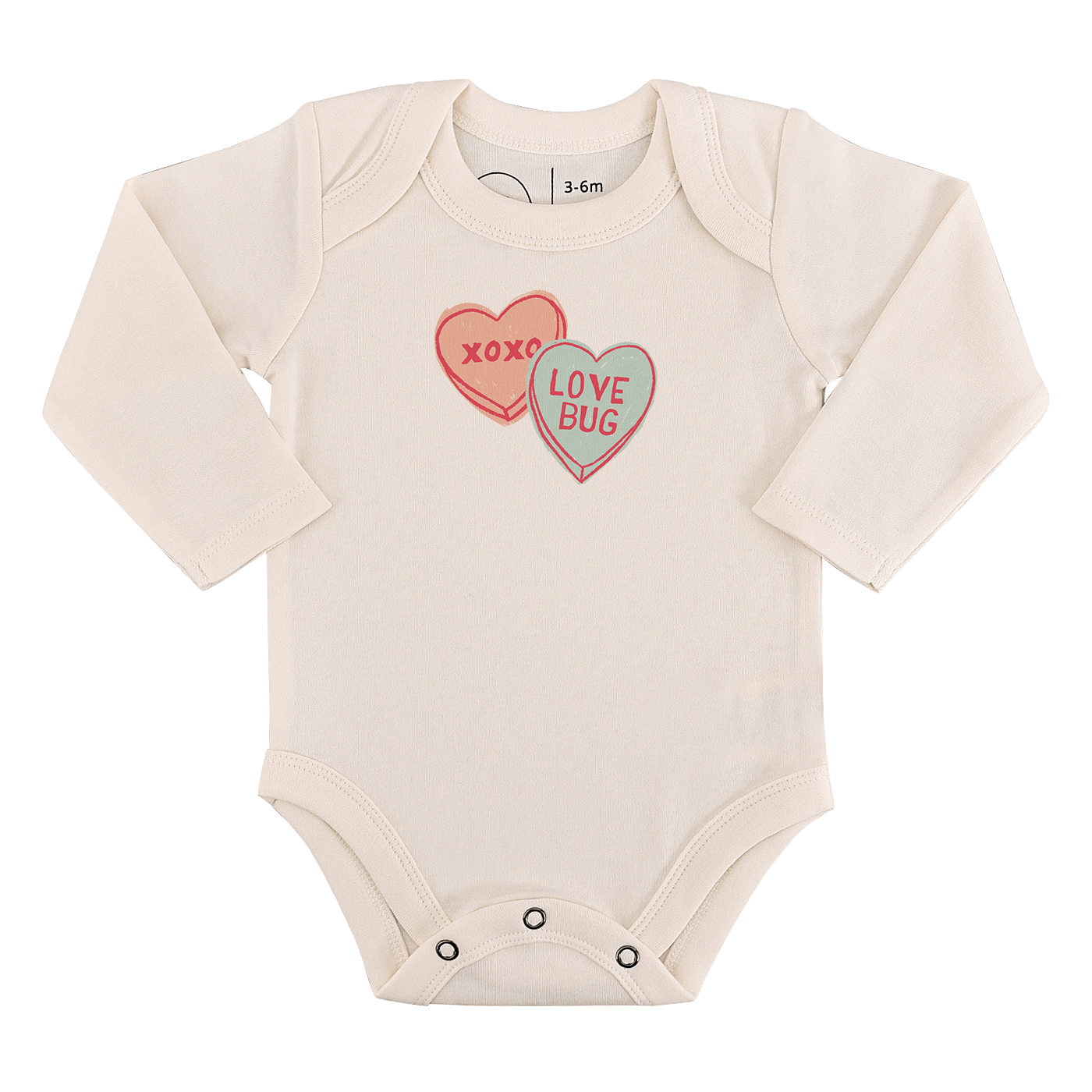long sleeve graphic bodysuit | candy hearts - Aaria Tees Aaria Tees