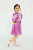 Carnation Pink Velvet Ruffle Twirl Dress - Aaria Tees Aaria Tees