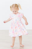 Castles & Rainbows Flutter Sleeve Twirl Dress - Aaria Tees Aaria Tees