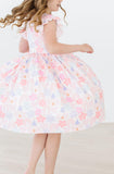 Castles & Rainbows Flutter Sleeve Twirl Dress - Aaria Tees Aaria Tees