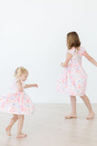 Castles & Rainbows Flutter Sleeve Twirl Dress - Aaria Tees Aaria Tees