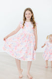 Castles & Rainbows Flutter Sleeve Twirl Dress - Aaria Tees Aaria Tees