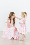 Castles & Rainbows Flutter Sleeve Twirl Dress - Aaria Tees Aaria Tees