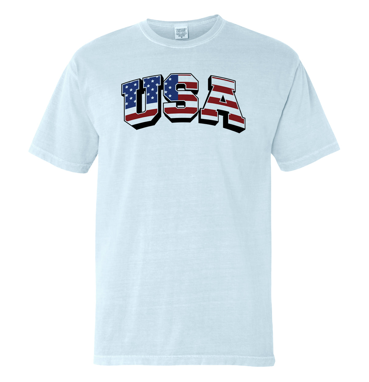 USA Flag Lettering (Front) - Aaria Tees Aaria Tees
