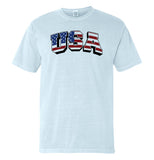 USA Flag Lettering (Front) - Aaria Tees Aaria Tees