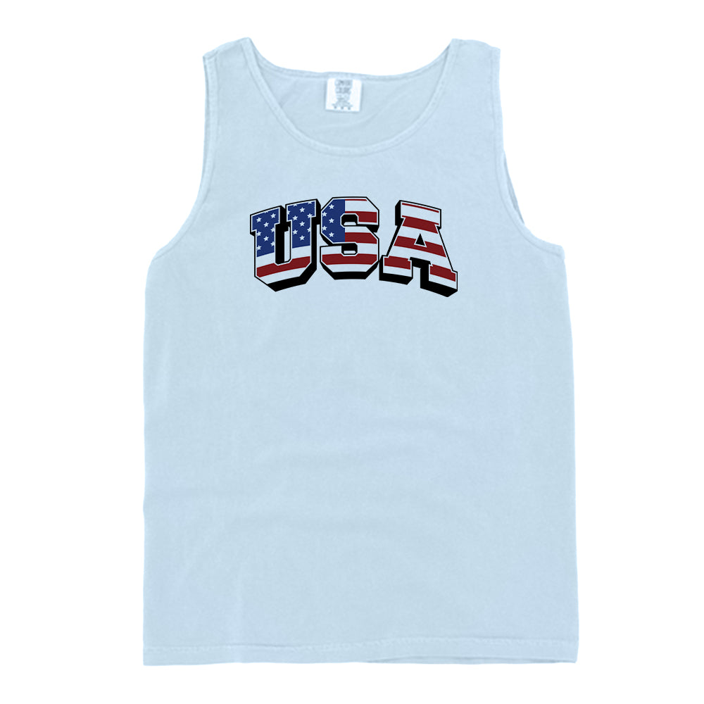 USA Flag Lettering (Front) - Aaria Tees Aaria Tees