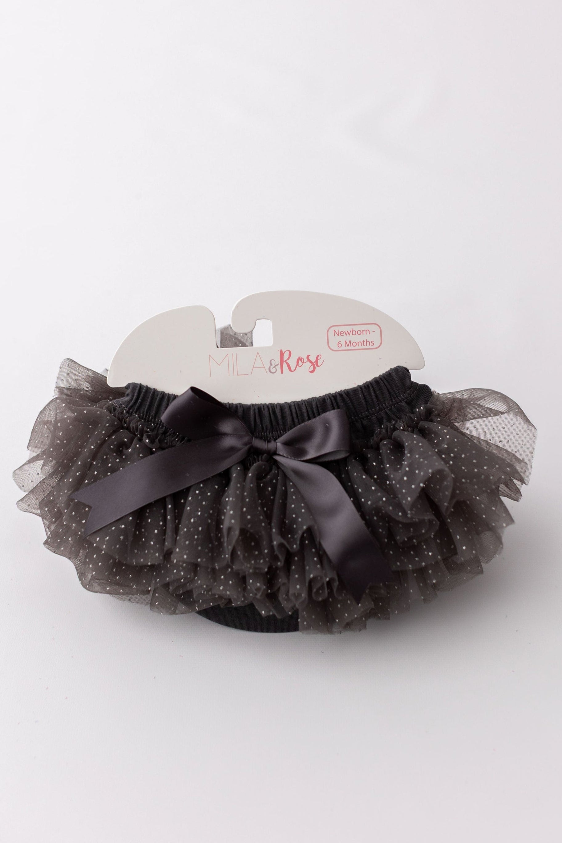 SALE Charcoal & Silver Glitter Ruffle Tutu Bloomer - Aaria Tees Aaria Tees