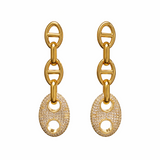 Roxanne Pave Drop Earring Aaria Tees