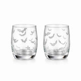 Halloween Bat Whiskey Glasses Aaria Tees