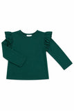 Spruce L/S Ruffle Tee - Aaria Tees Aaria Tees