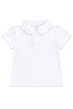 White S/S Ruffle Polo - Aaria Tees Aaria Tees