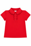 Red S/S Ruffle Polo - Aaria Tees Aaria Tees
