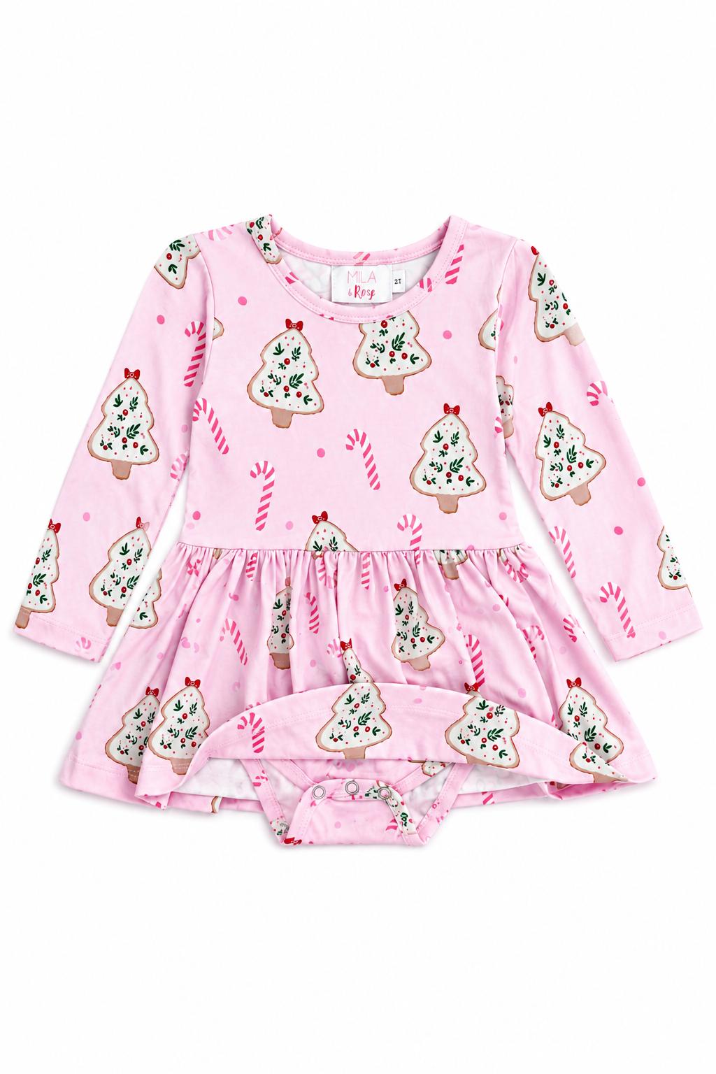 Christmas Cookies L/S Twirl Bodysuit - Aaria Tees Aaria Tees