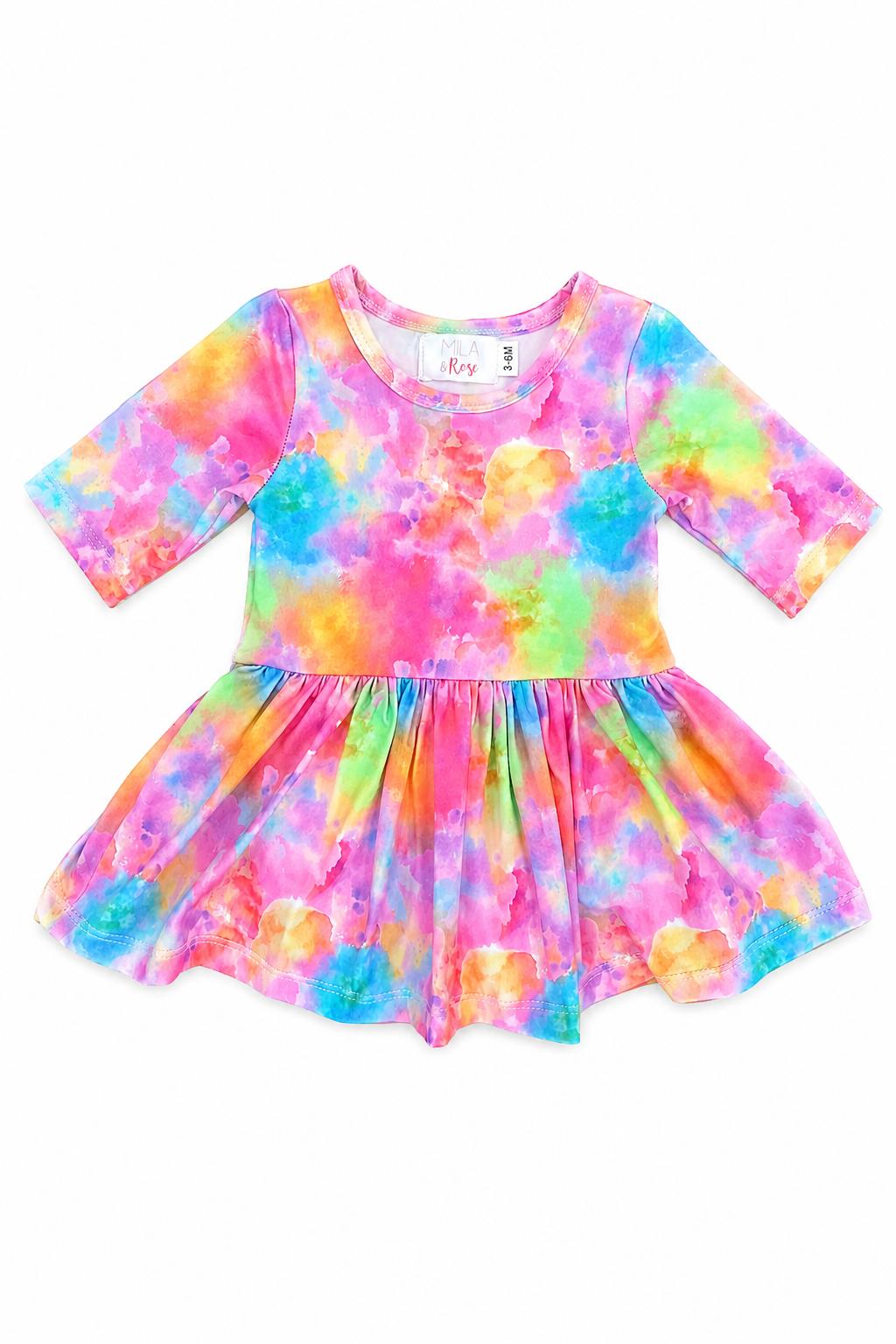 Swirly Whirly 3/4 Sleeve Twirl Bodysuit - Aaria Tees