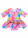 Swirly Whirly 3/4 Sleeve Twirl Bodysuit - Aaria Tees Aaria Tees