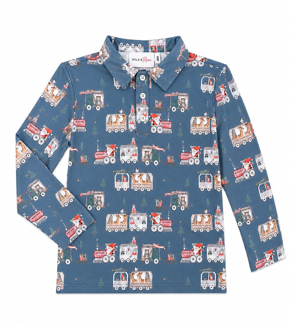 North Pole Express L/S Polo - Aaria Tees Aaria Tees