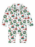 Santa Saurus L/S Polo One-Piece - Aaria Tees Aaria Tees