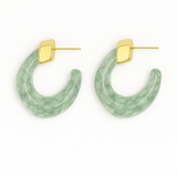 Kaia Hoops - Green Aaria Tees