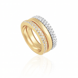 The Serene Two Tone Ring Stack Aaria Tees