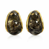 Olivia Black Resin Hoops Aaria Tees