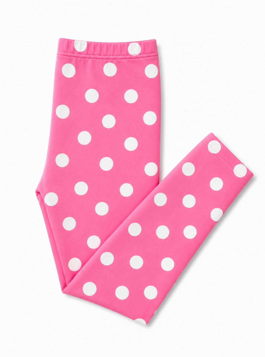 Pink Polka Dots Leggings - Aaria Tees Aaria Tees