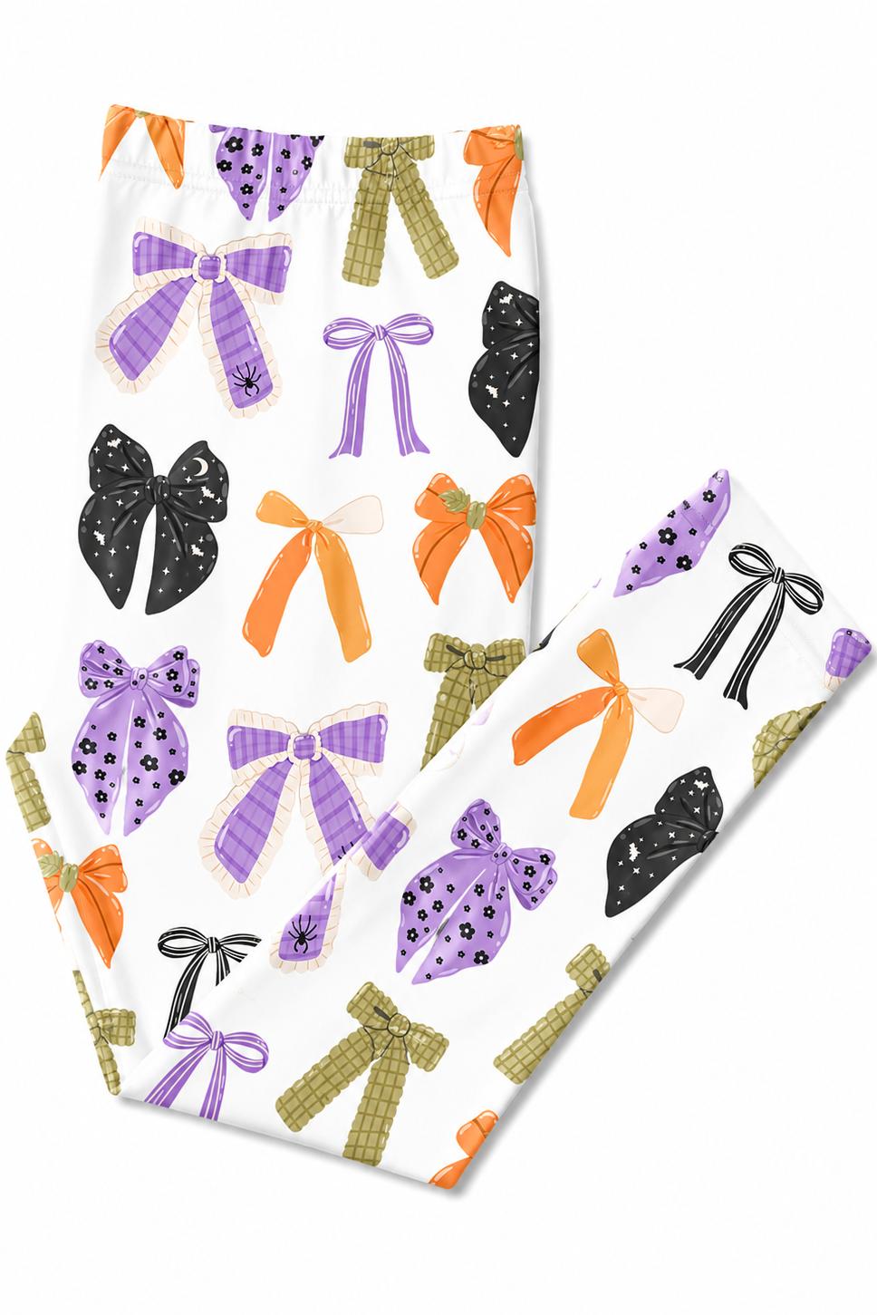 Tied with a Boo Leggings - Aaria Tees