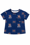 Montana State University Blue Bobcat Ruffle Pocket Tee - Aaria Tees Aaria Tees