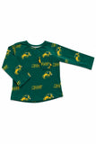 North Dakota State University Green Bison L/S Ruffle Pocket Tee - Aaria Tees Aaria Tees