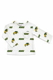North Dakota State University White Bison L/S Ruffle Pocket Tee - Aaria Tees Aaria Tees