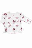 Virginia Tech White Hokie L/S Ruffle Pocket Tee - Aaria Tees Aaria Tees