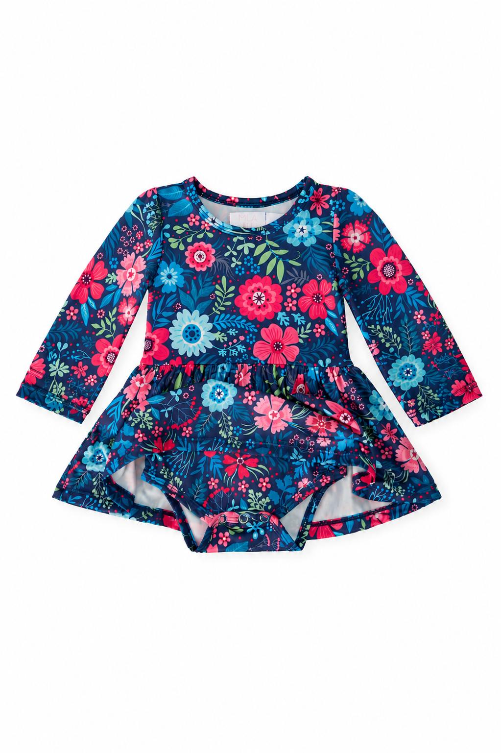 Sweet Gardenia L/S Twirl Bodysuit - Aaria Tees Aaria Tees