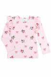 Winter Berries L/S Ruffle Tee - Aaria Tees Aaria Tees